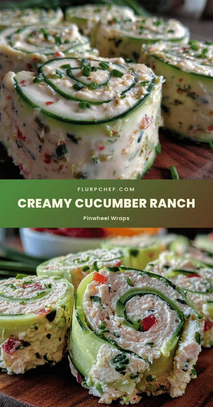Fresh Cucumber Ranch Cream Cheese Pinwheel Wraps recipe