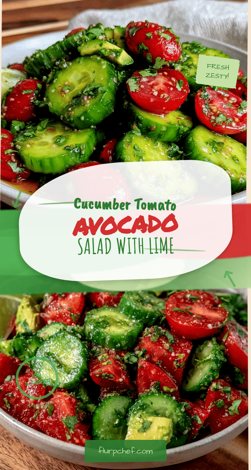 fresh cucumber tomato avocado salad recipe