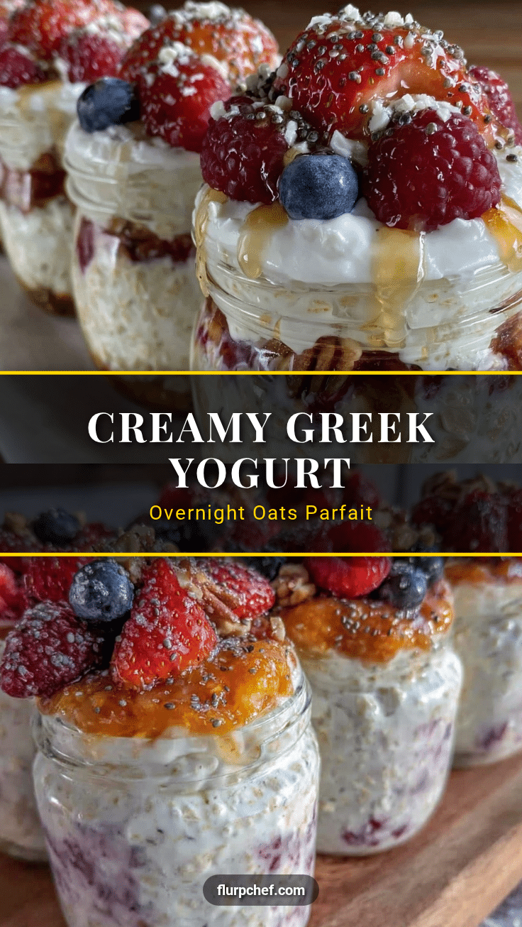 fresh greek yogurt overnight oats parfait recipe