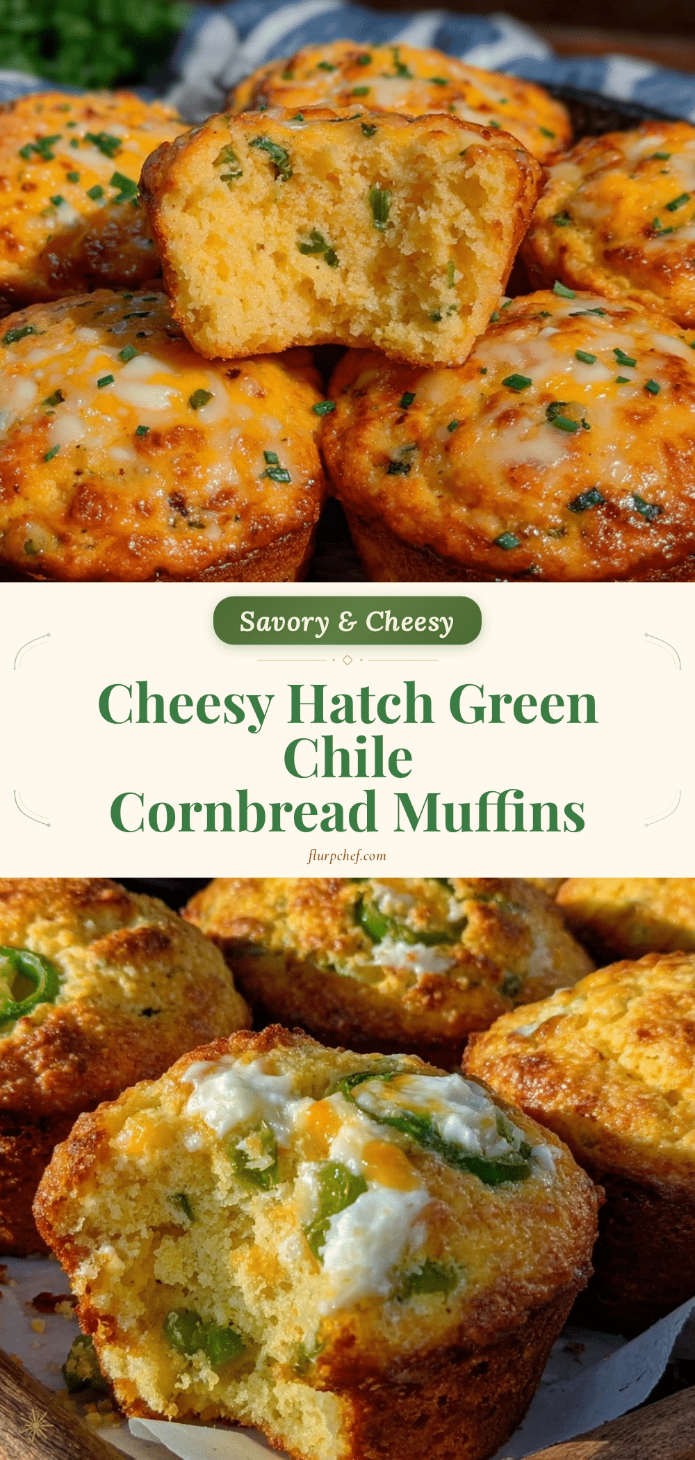 Hatch Green Chile Cornbread Muffins recipe