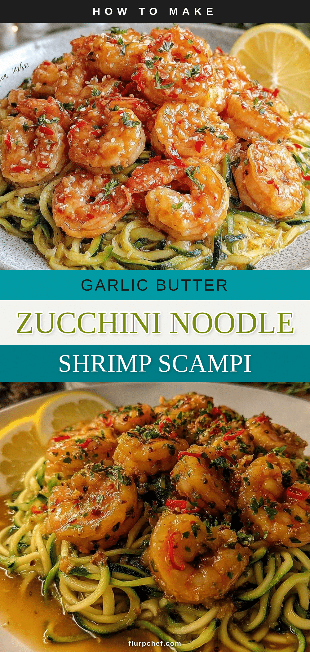 healthy zucchini noodle shrimp scampi recipe