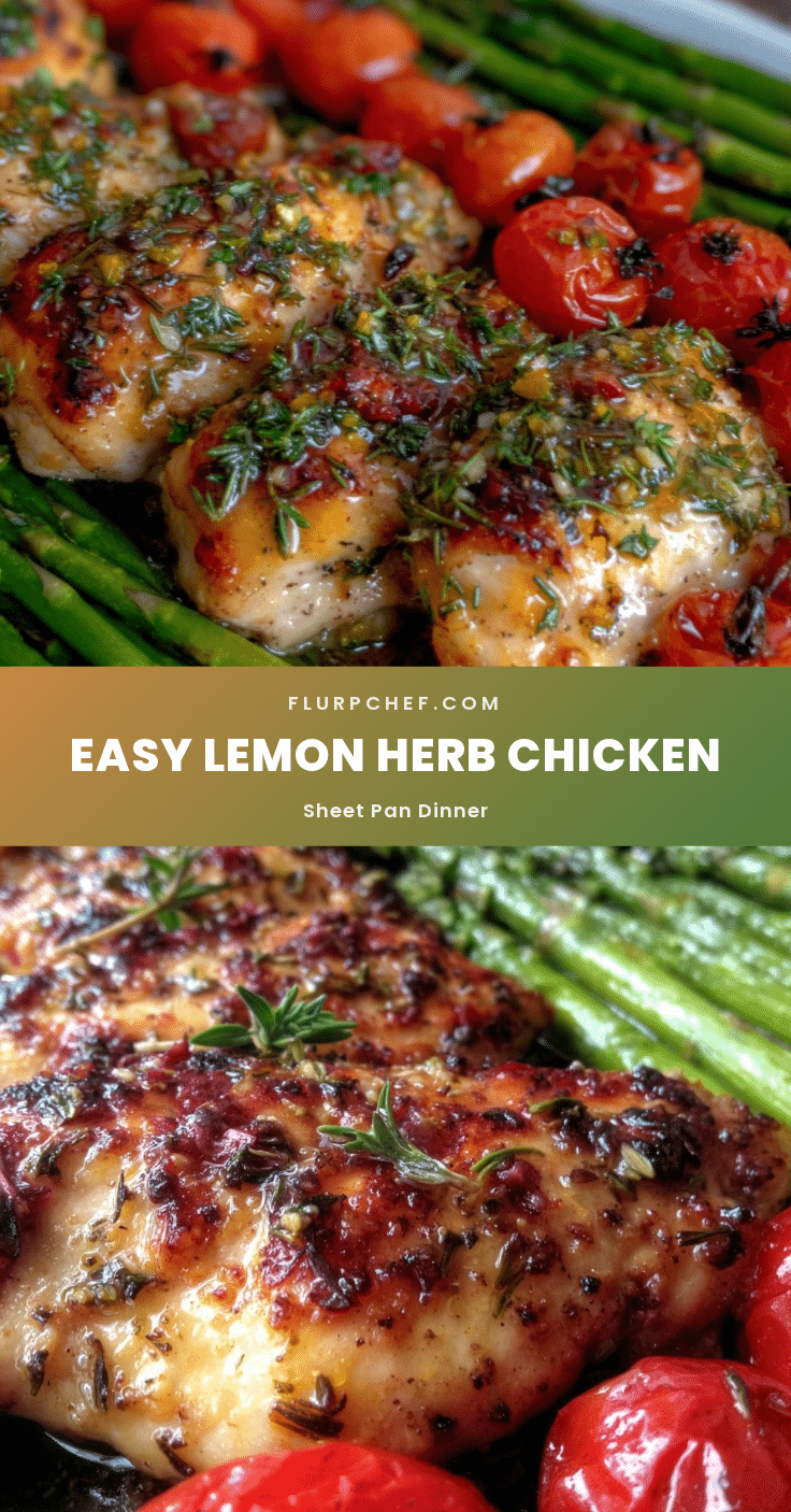 lemon herb chicken sheet pan dinner recipe