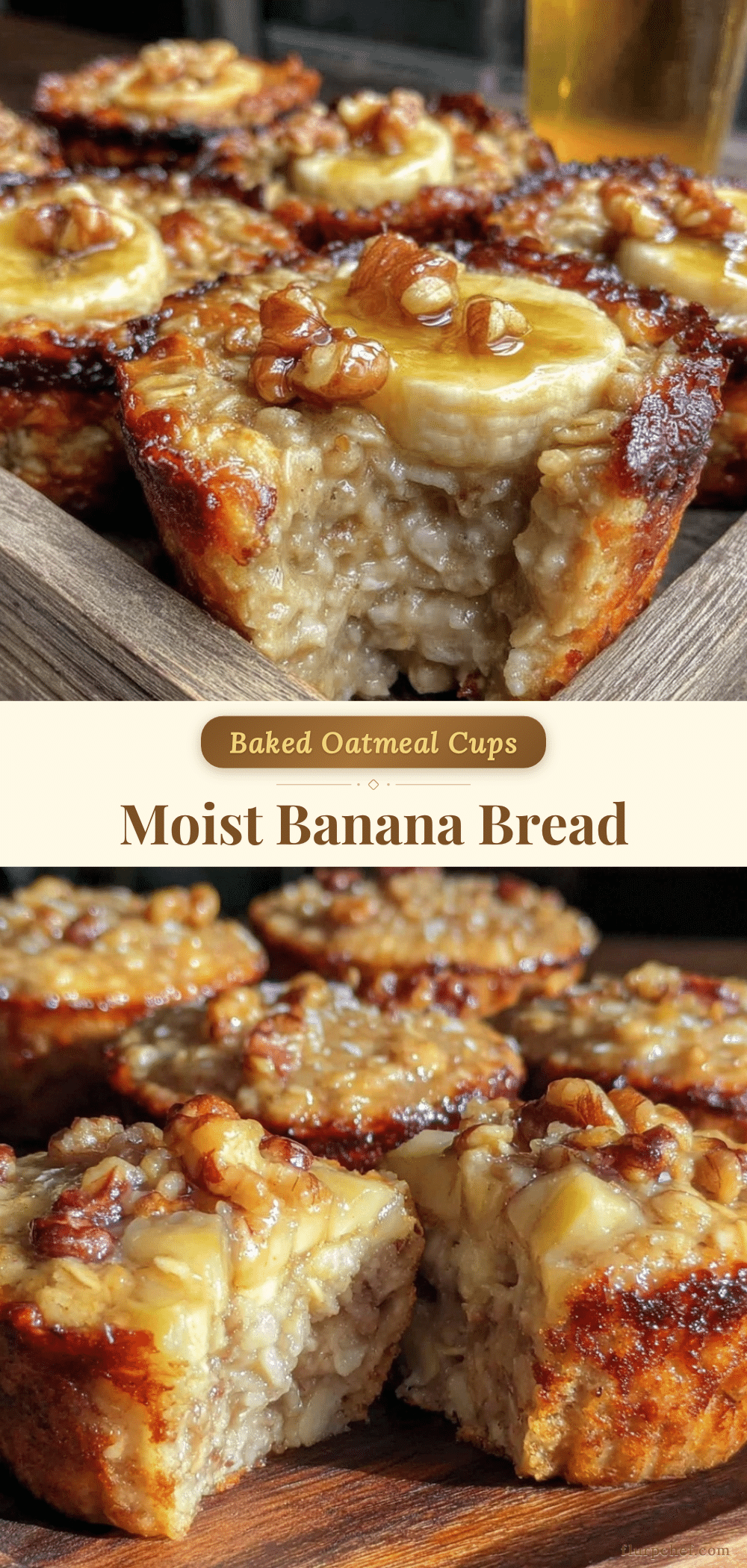 moist banana bread baked oatmeal cups recipe