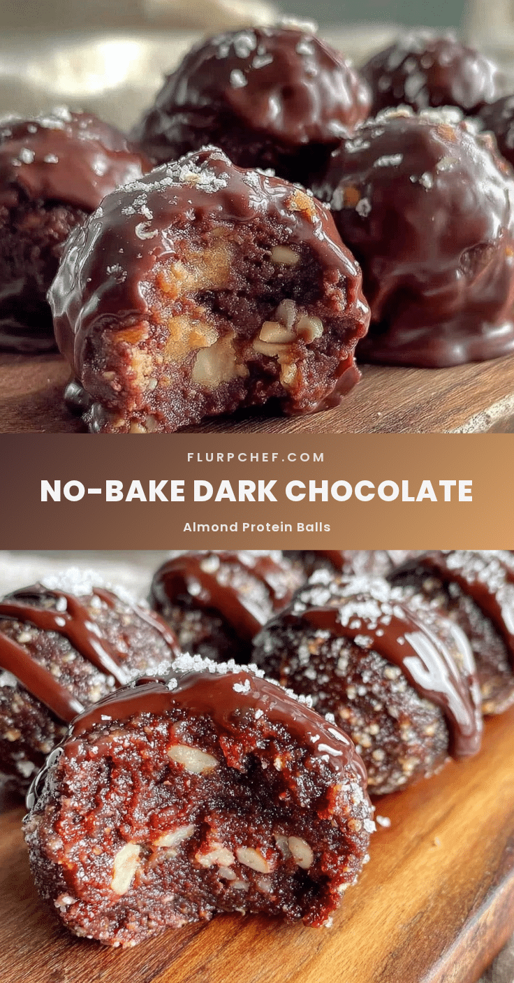 no-bake dark chocolate almond butter protein balls recipe