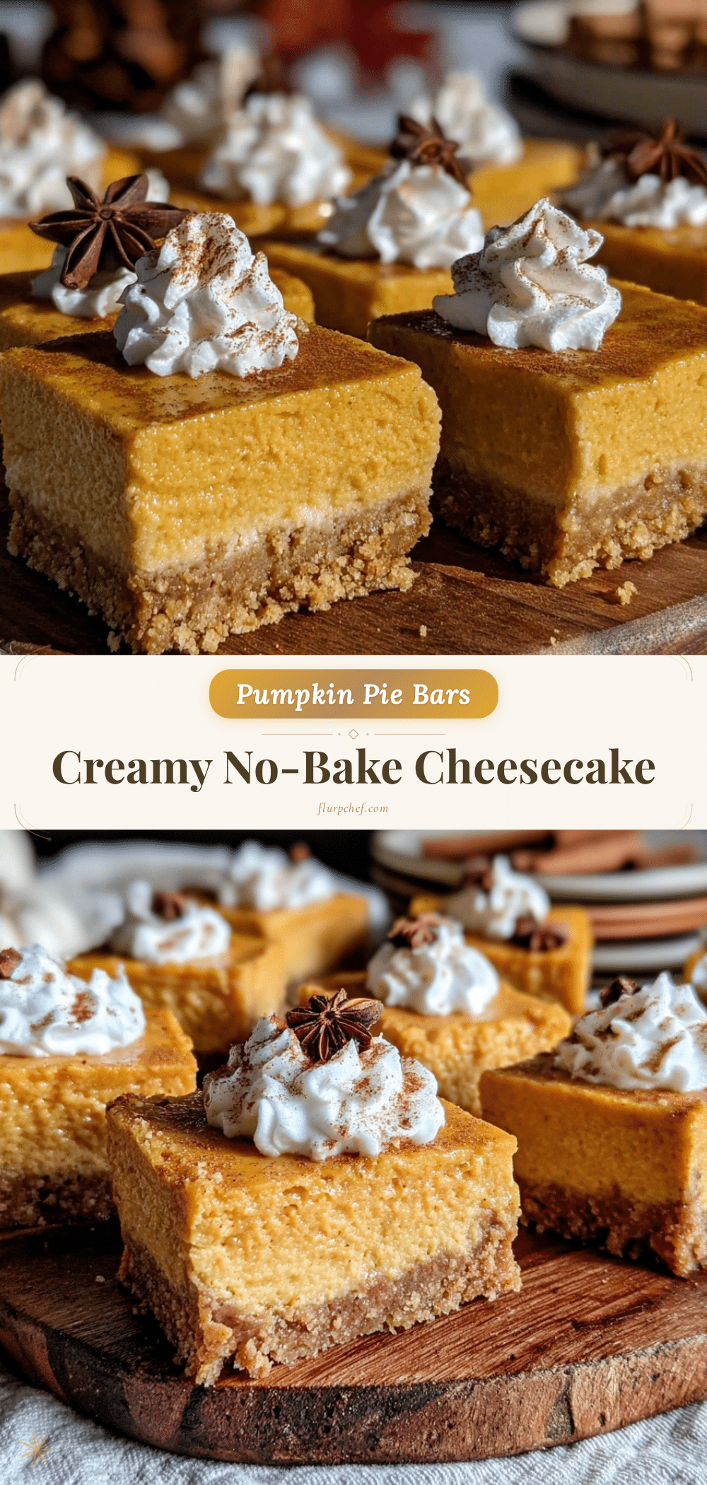 no bake pumpkin pie cheesecake bars recipe