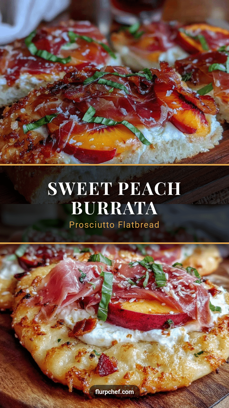 peach burrata prosciutto flatbread recipe