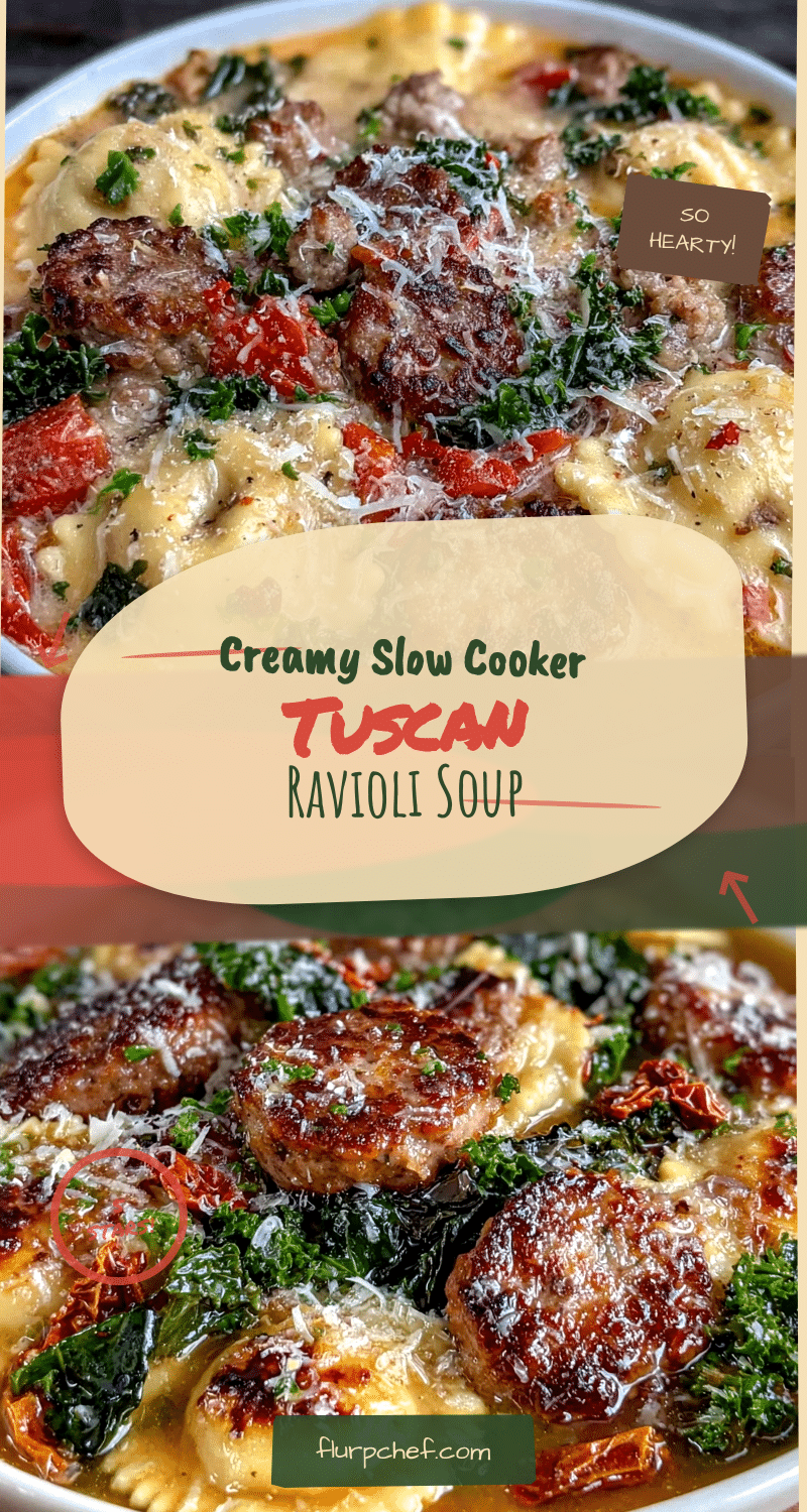 slow cooker tuscan ravioli soup recipe