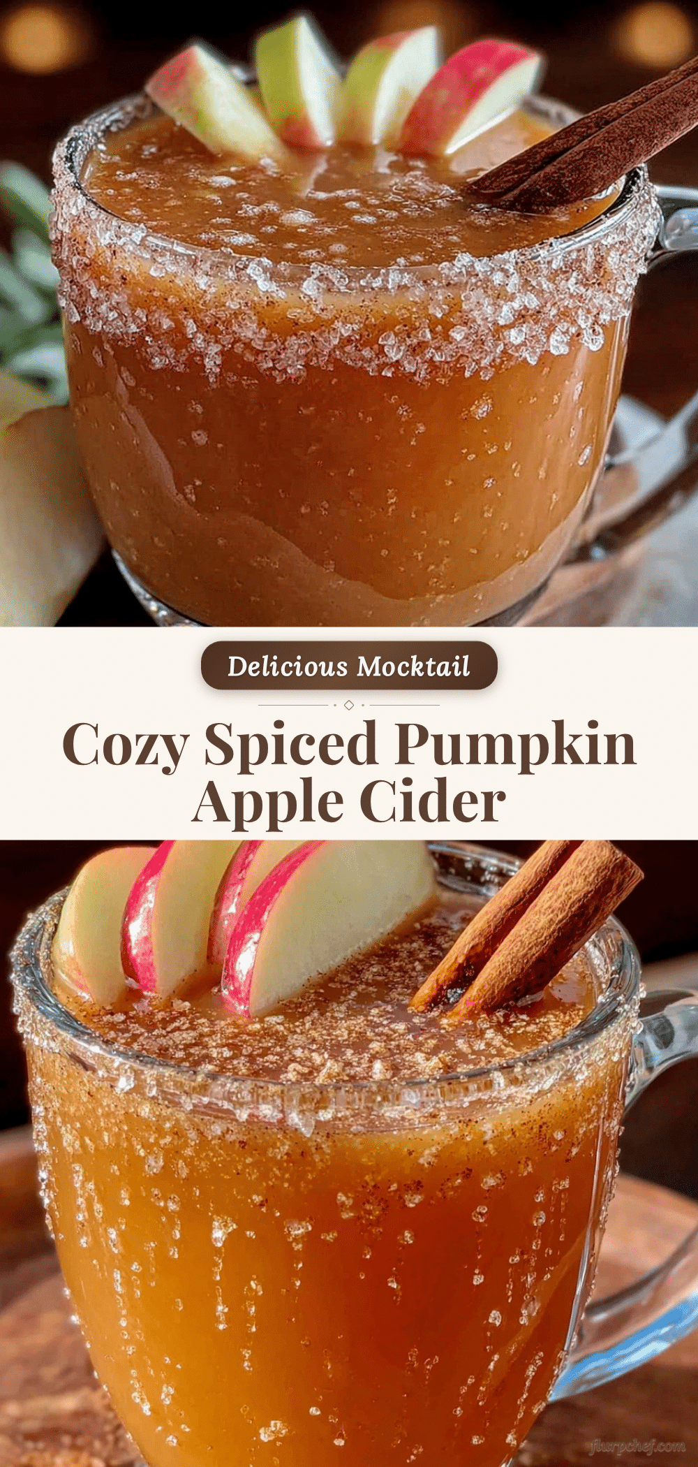 spiced pumpkin apple cider mocktail recipe