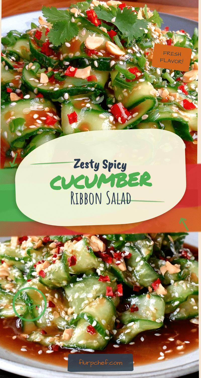 spicy cucumber ribbon salad recipe