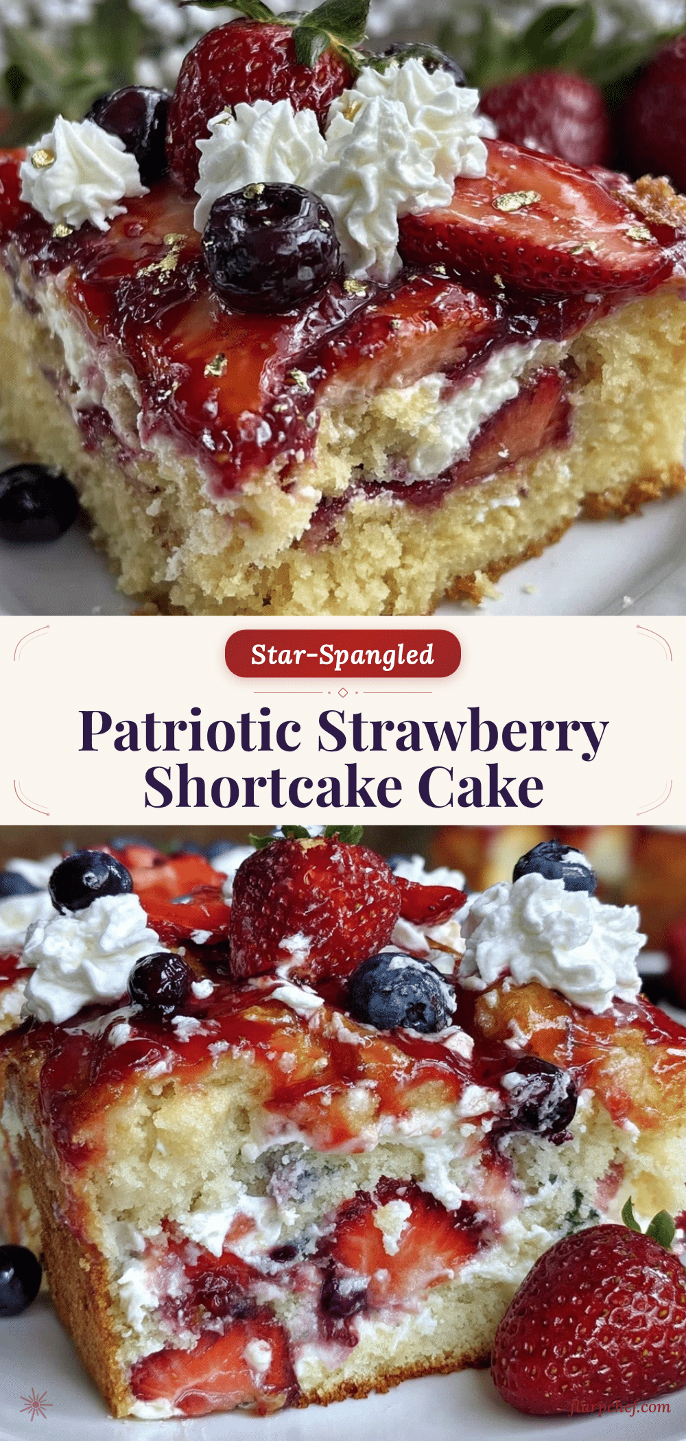 star-spangled strawberry shortcake sheet cake recipe