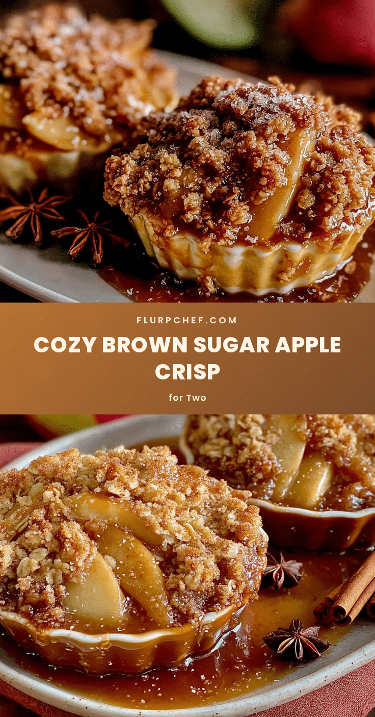brown sugar apple crisp for two recipe