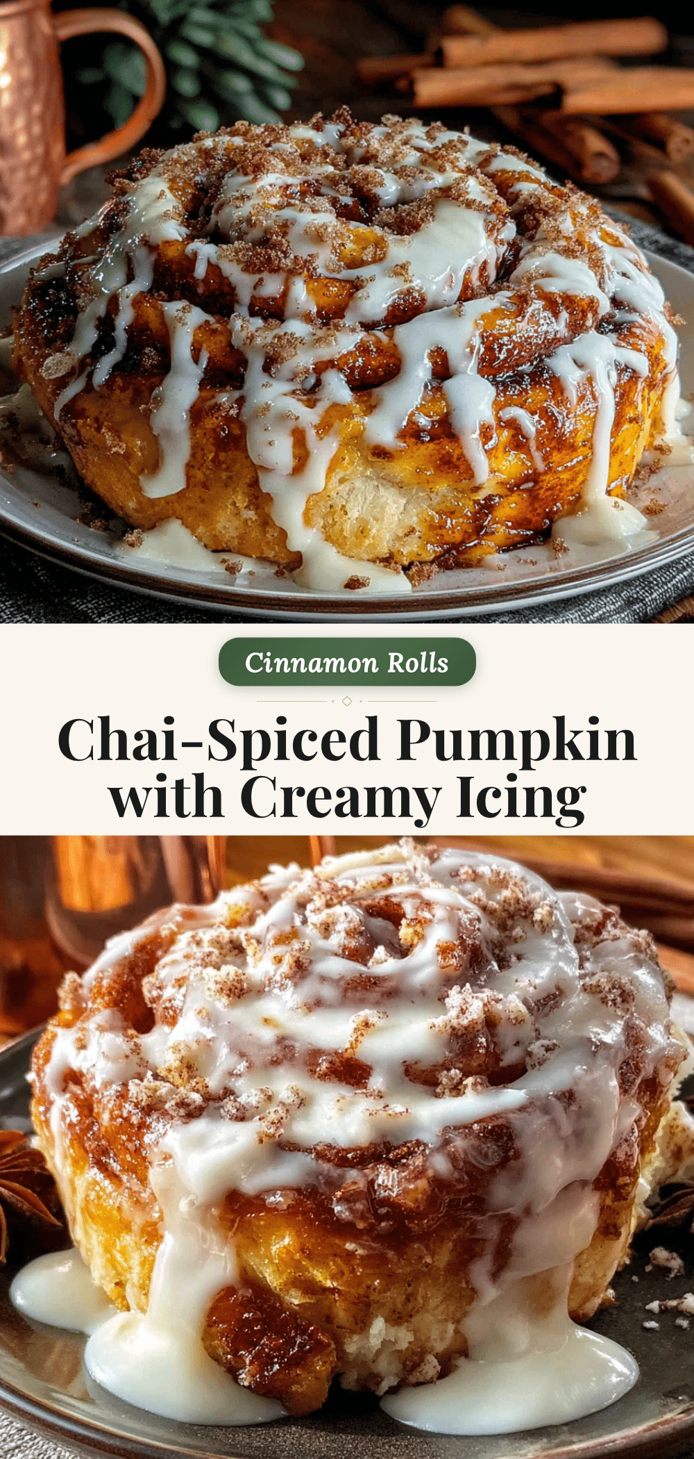 chai-spiced pumpkin cinnamon rolls recipe