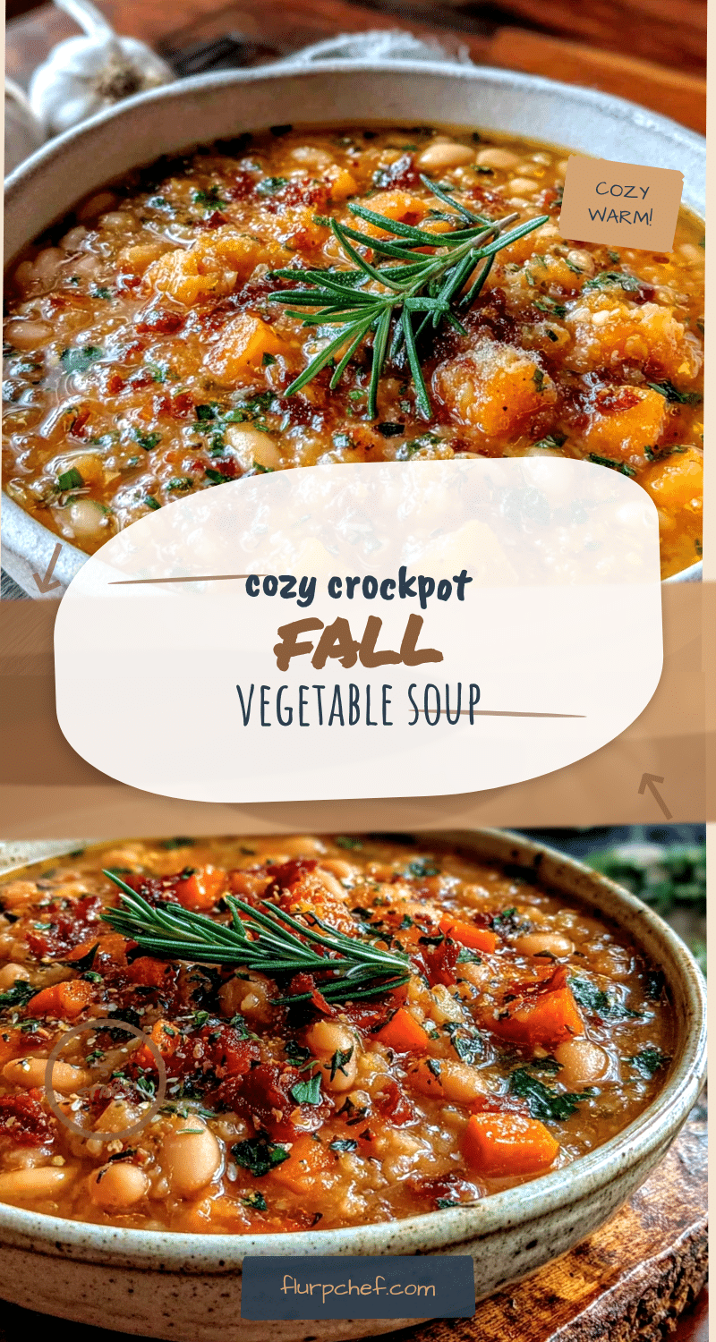 cozy crockpot fall vegetable soup with white beans recipe