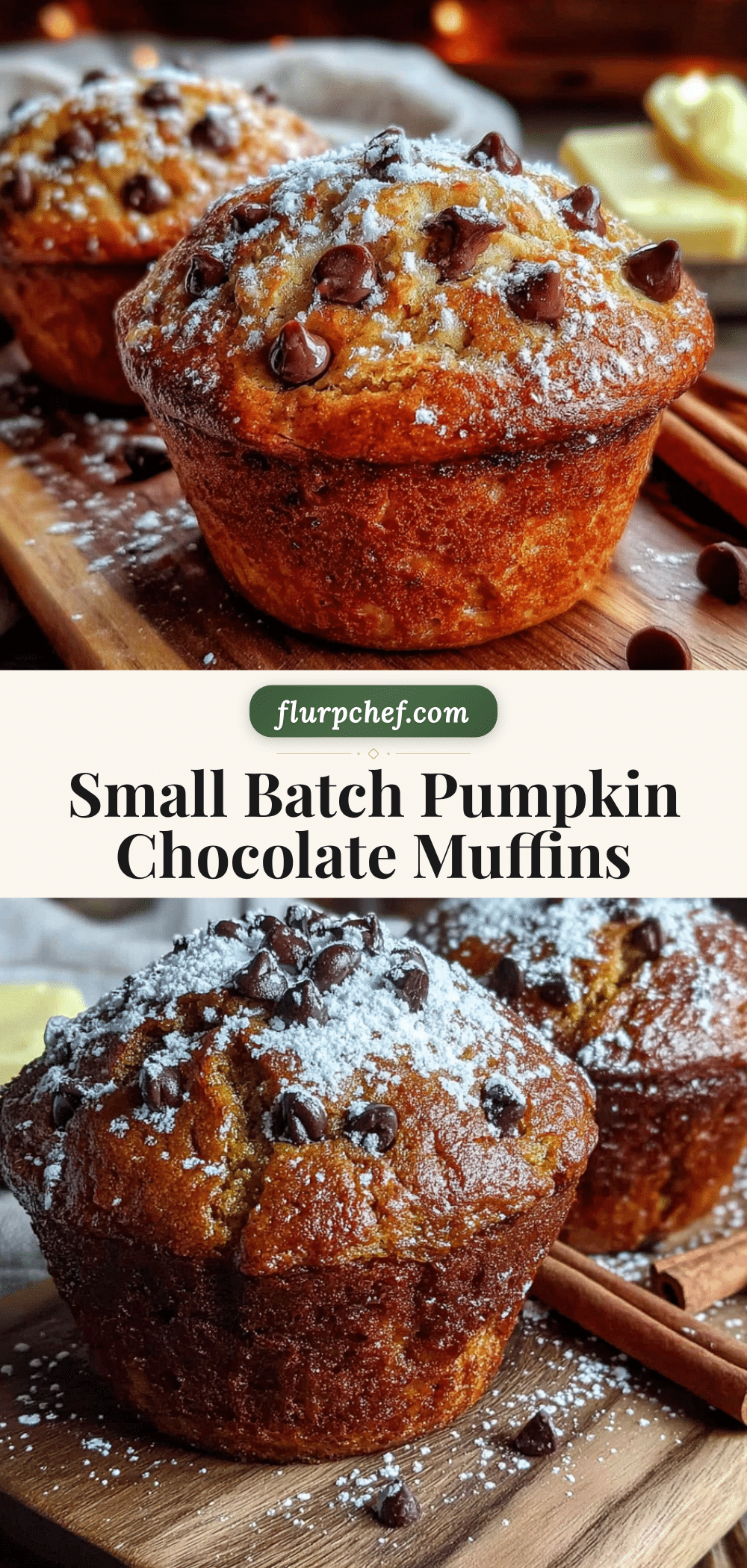 cozy small-batch pumpkin chocolate chip muffins recipe