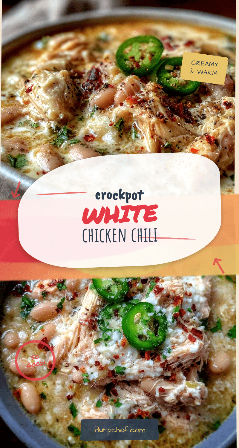 creamy crockpot white chicken chili recipe