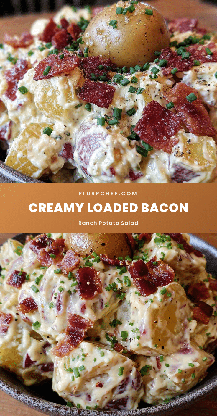 creamy loaded bacon ranch potato salad recipe