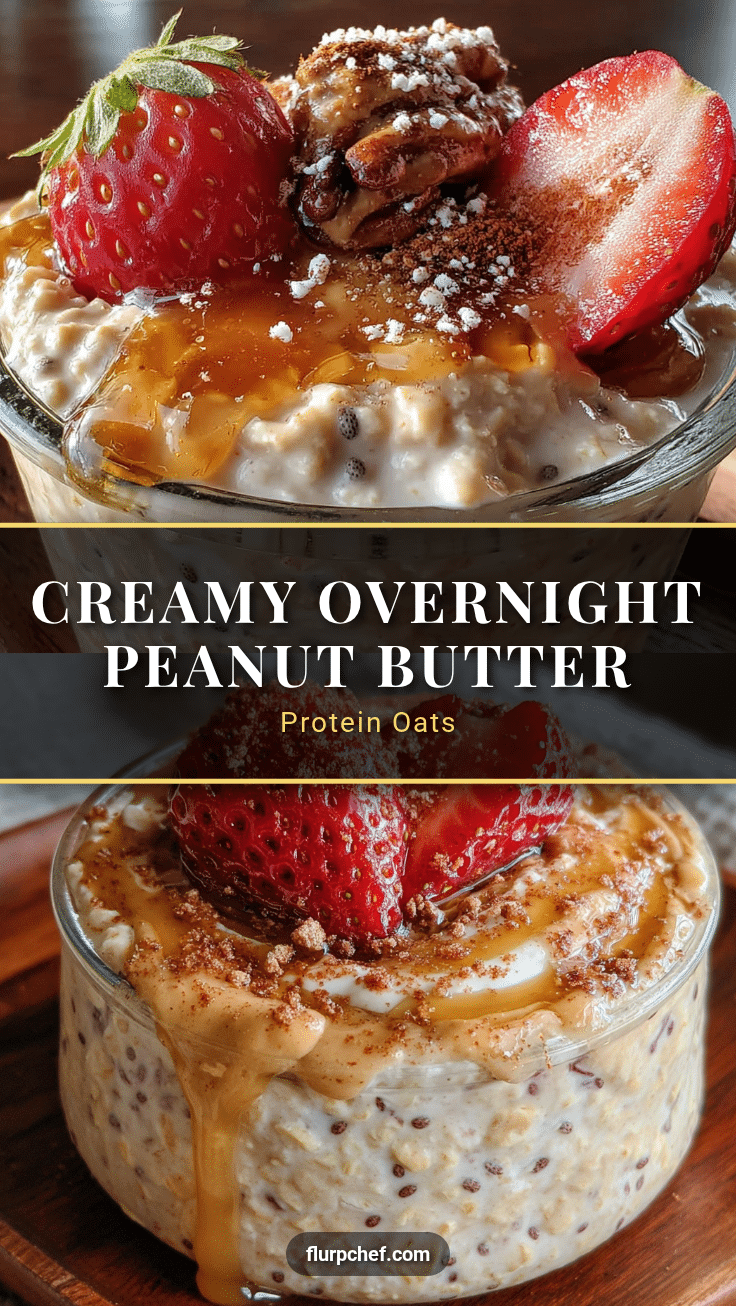 creamy overnight peanut butter protein oats recipe