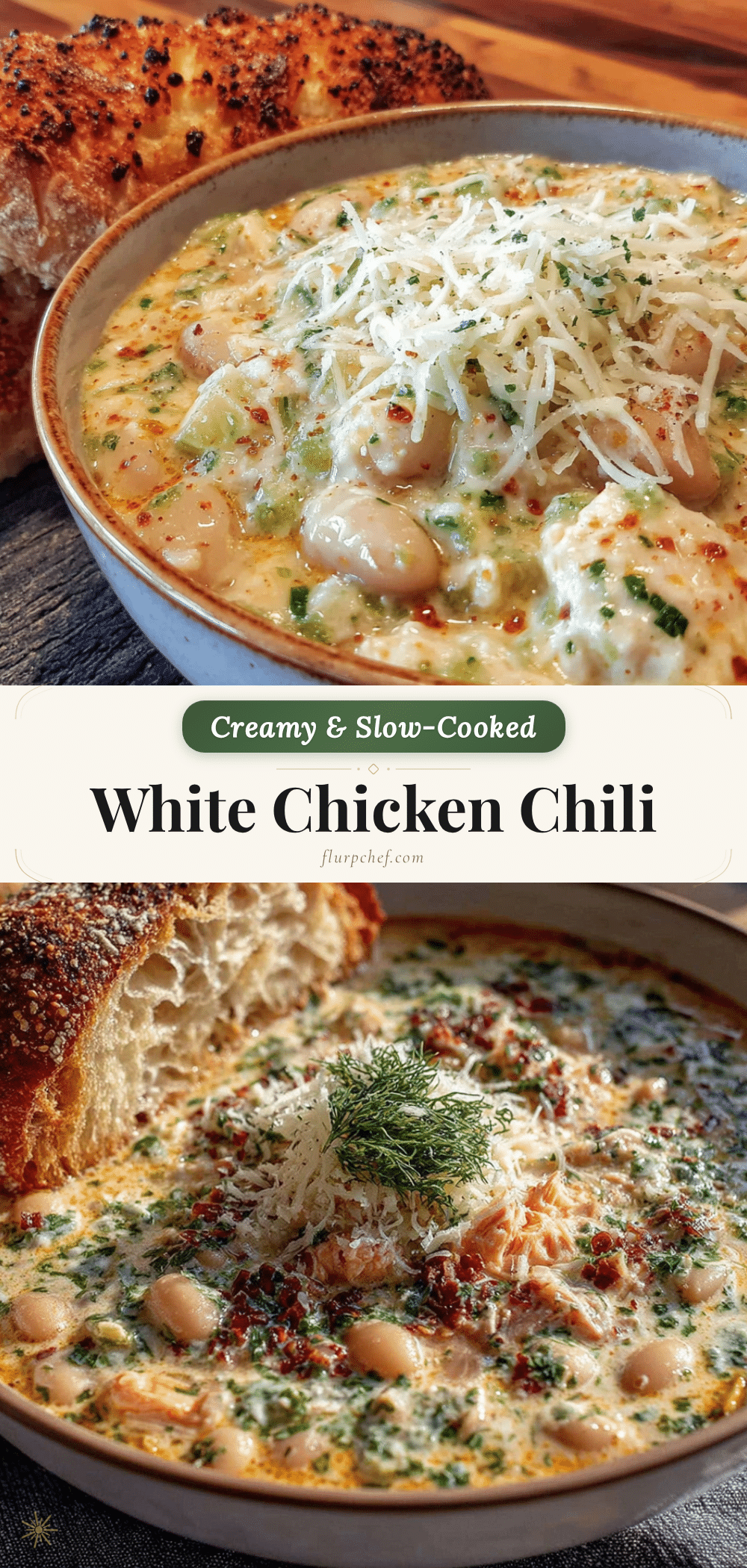 creamy slow cooker white chicken chili with green chiles recipe