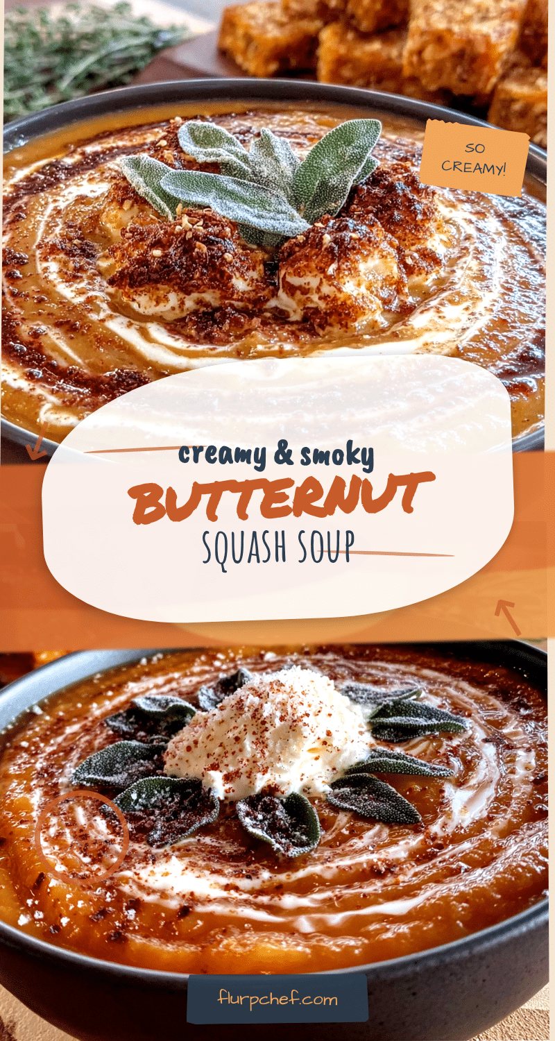 creamy smoky butternut squash soup with brown butter recipe