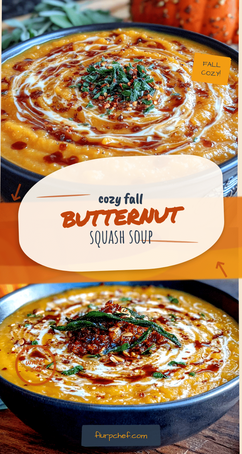 easy cozy fall butternut squash soup with sage recipe