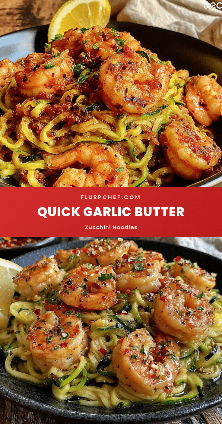 garlic butter shrimp and zucchini noodles recipe