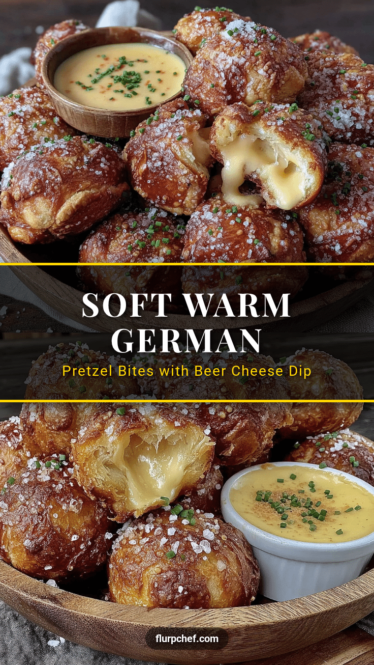 German pretzel bites with beer cheese dip recipe