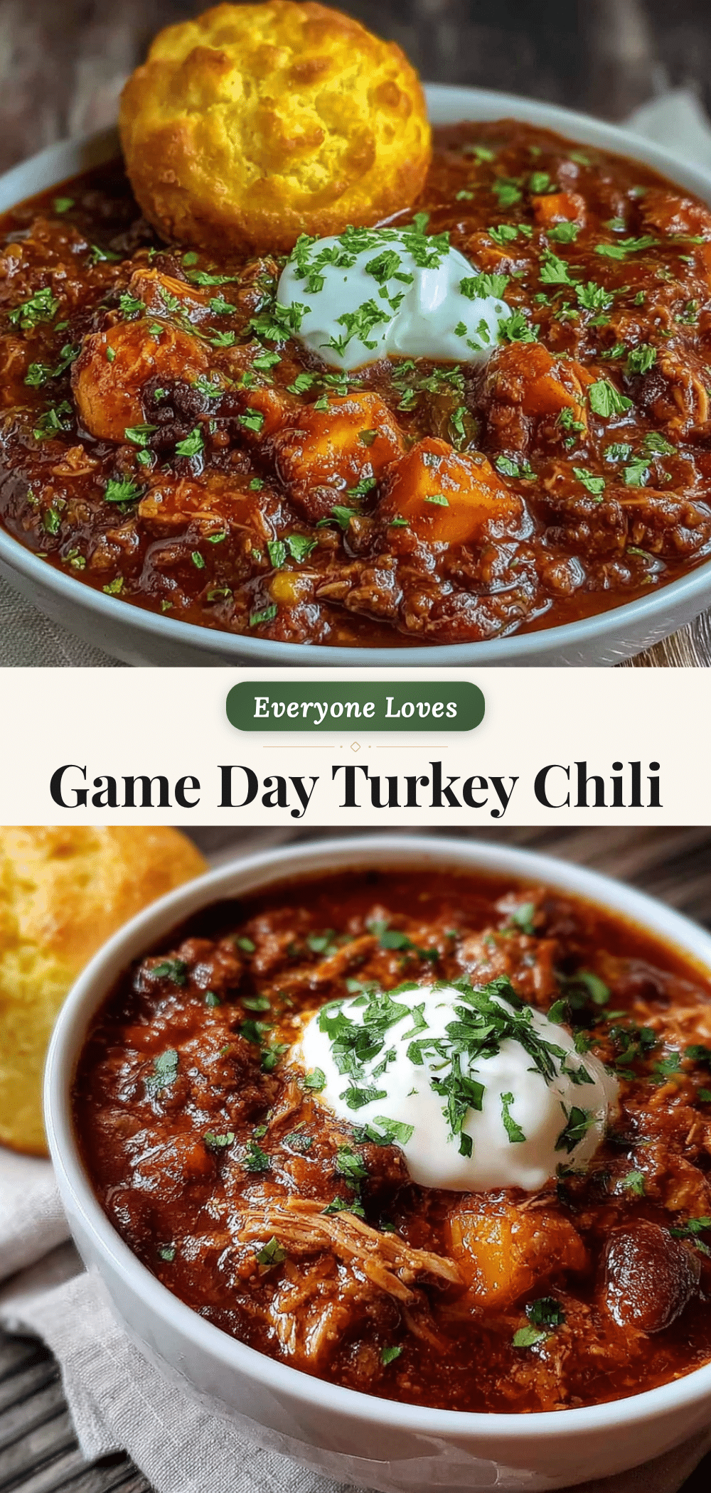 healthy turkey chili game day recipe