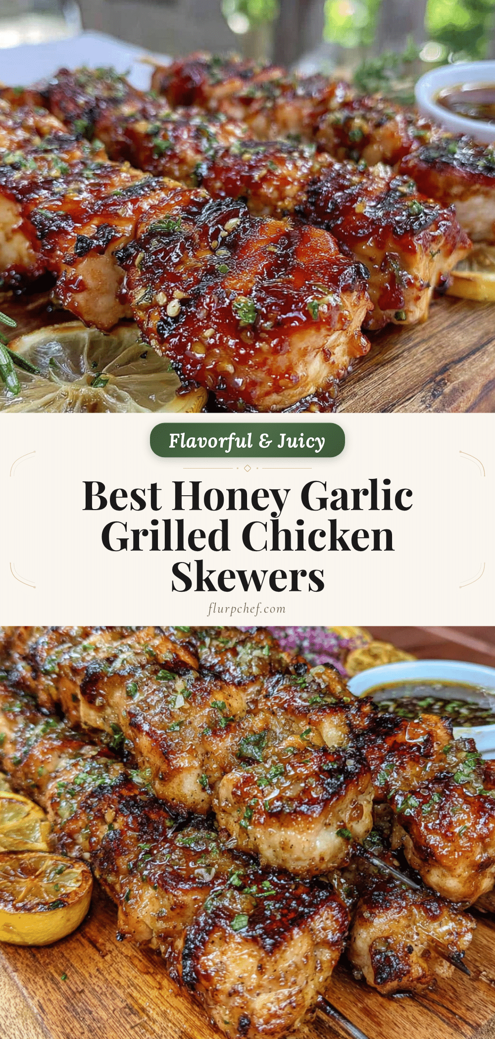 honey garlic grilled chicken skewers recipe