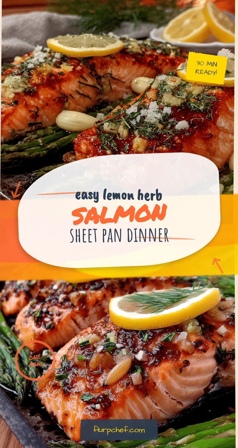 lemon herb salmon sheet pan dinner recipe
