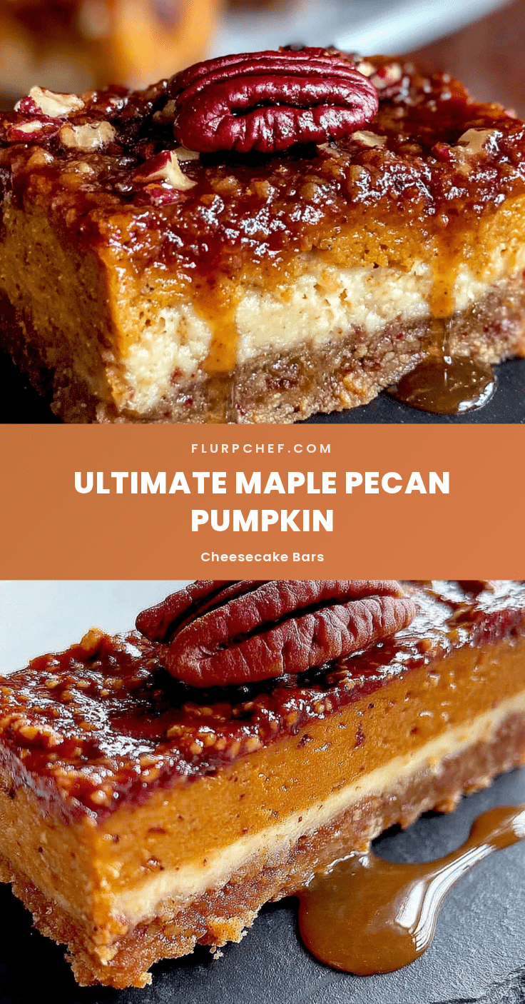 maple pecan pumpkin cheesecake bars recipe
