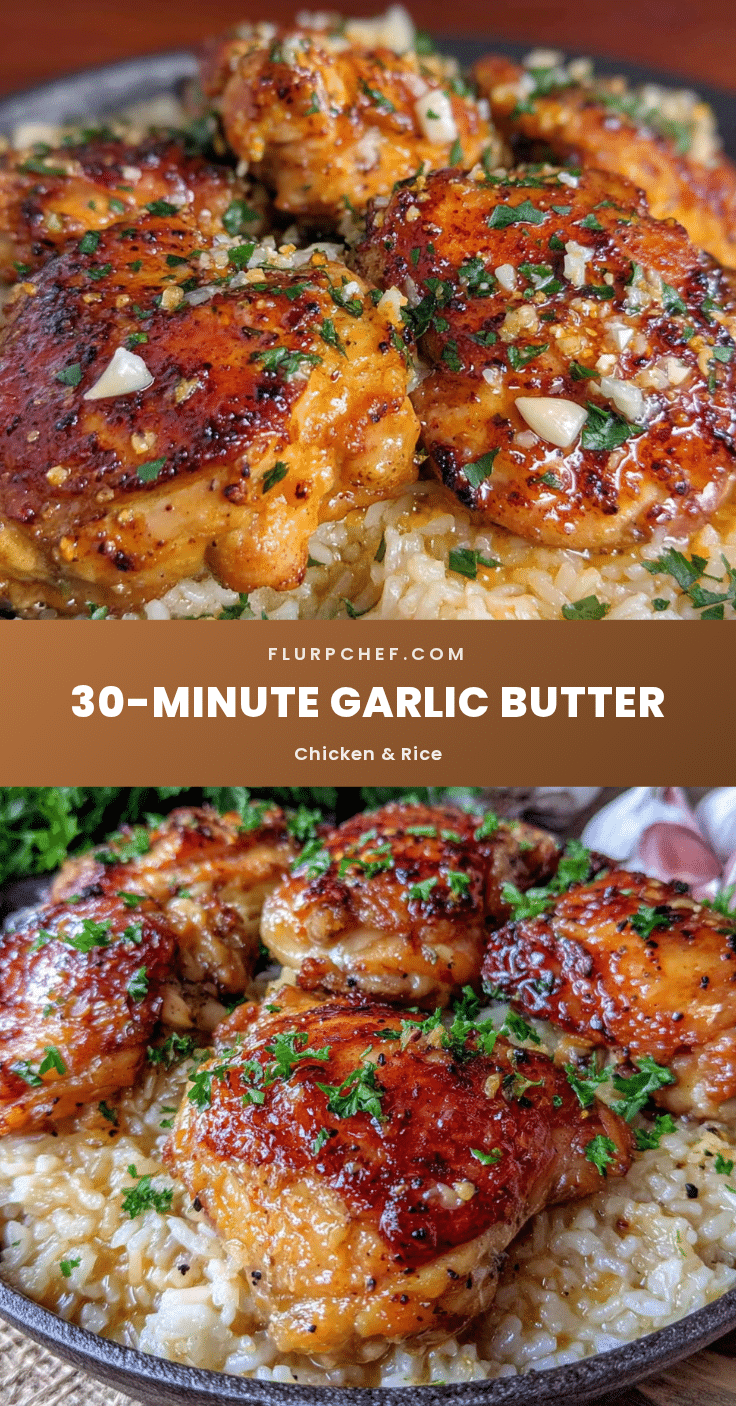 one-pan garlic butter chicken and rice recipe
