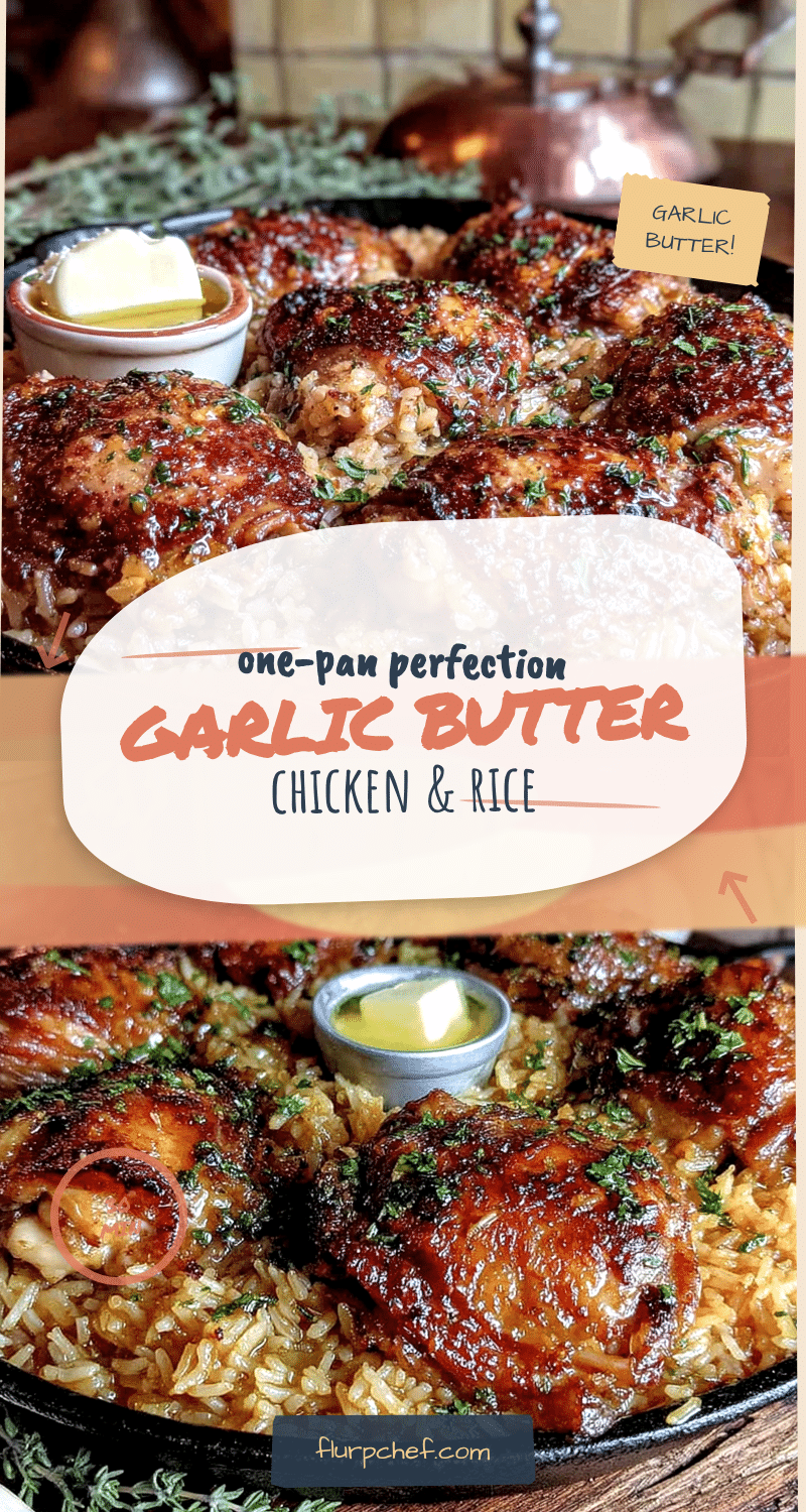 one-pan garlic butter chicken and rice recipe