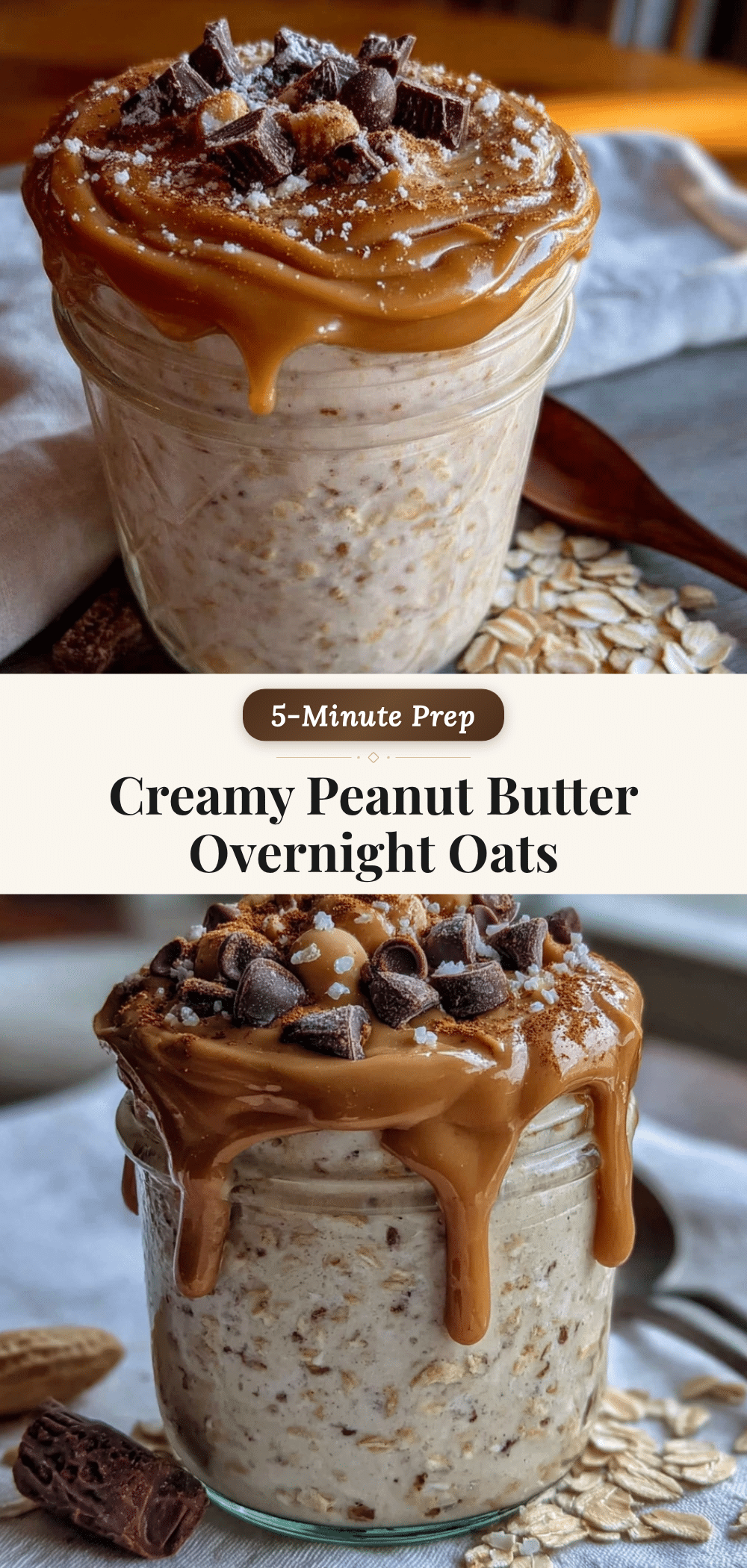 peanut butter protein overnight oats recipe