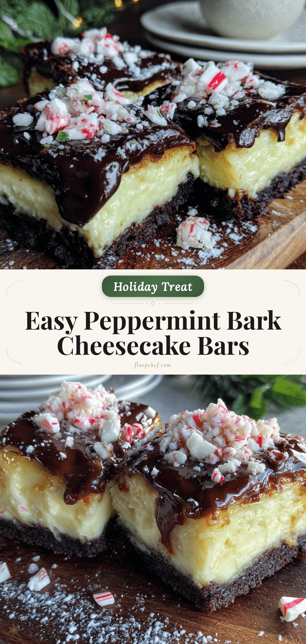 peppermint bark cheesecake bars recipe