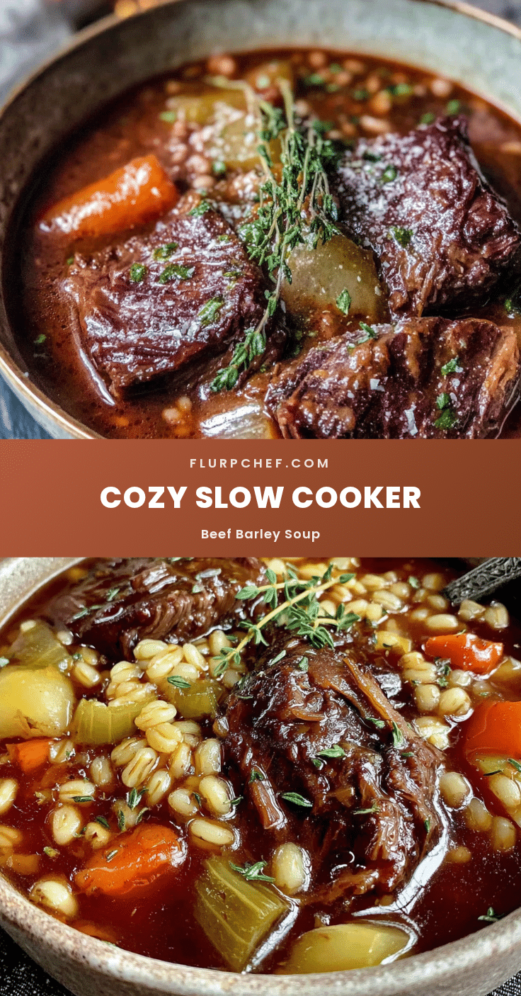 slow cooker beef barley soup recipe