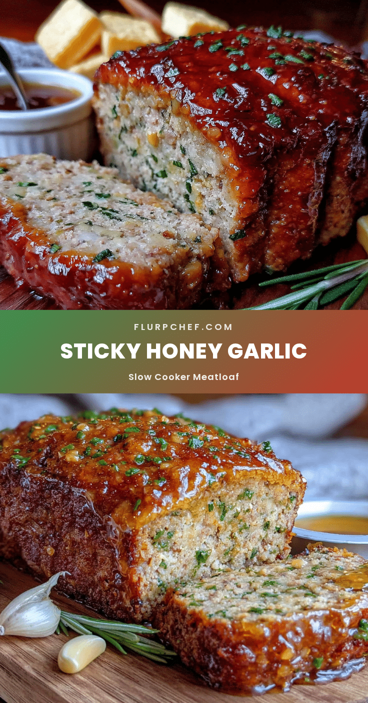 sticky honey garlic slow cooker meatloaf recipe