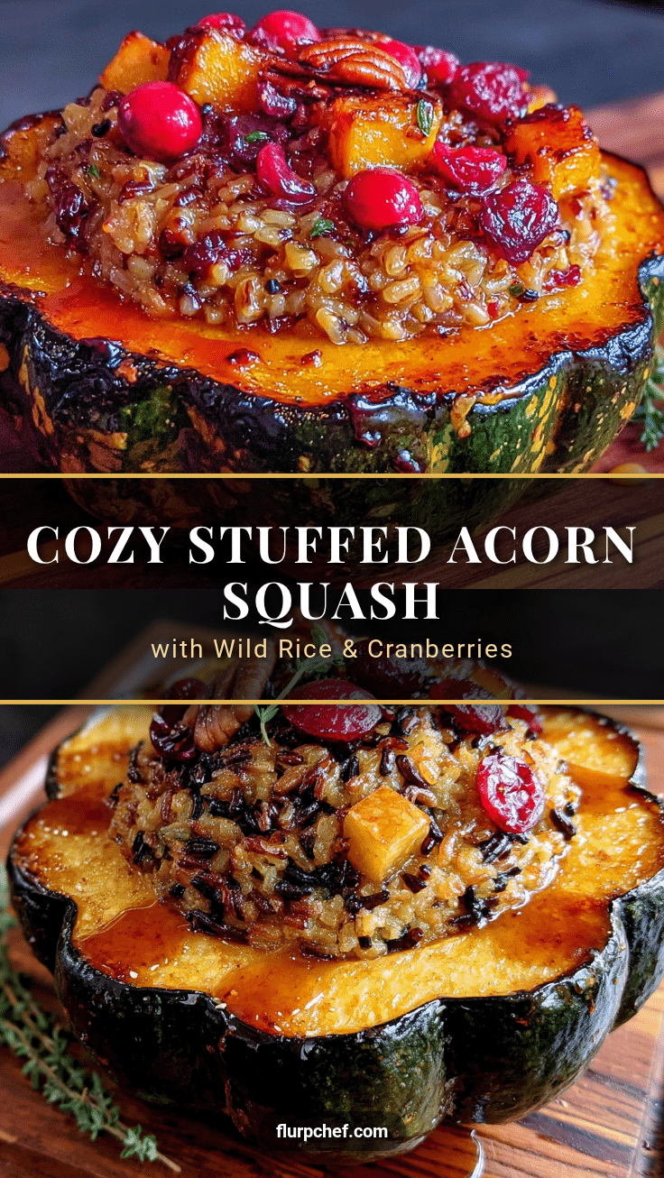 stuffed acorn squash with wild rice and cranberries recipe