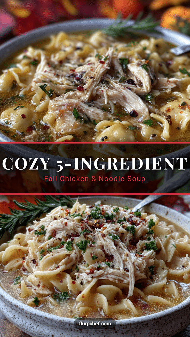 5-ingredient fall chicken noodle soup recipe