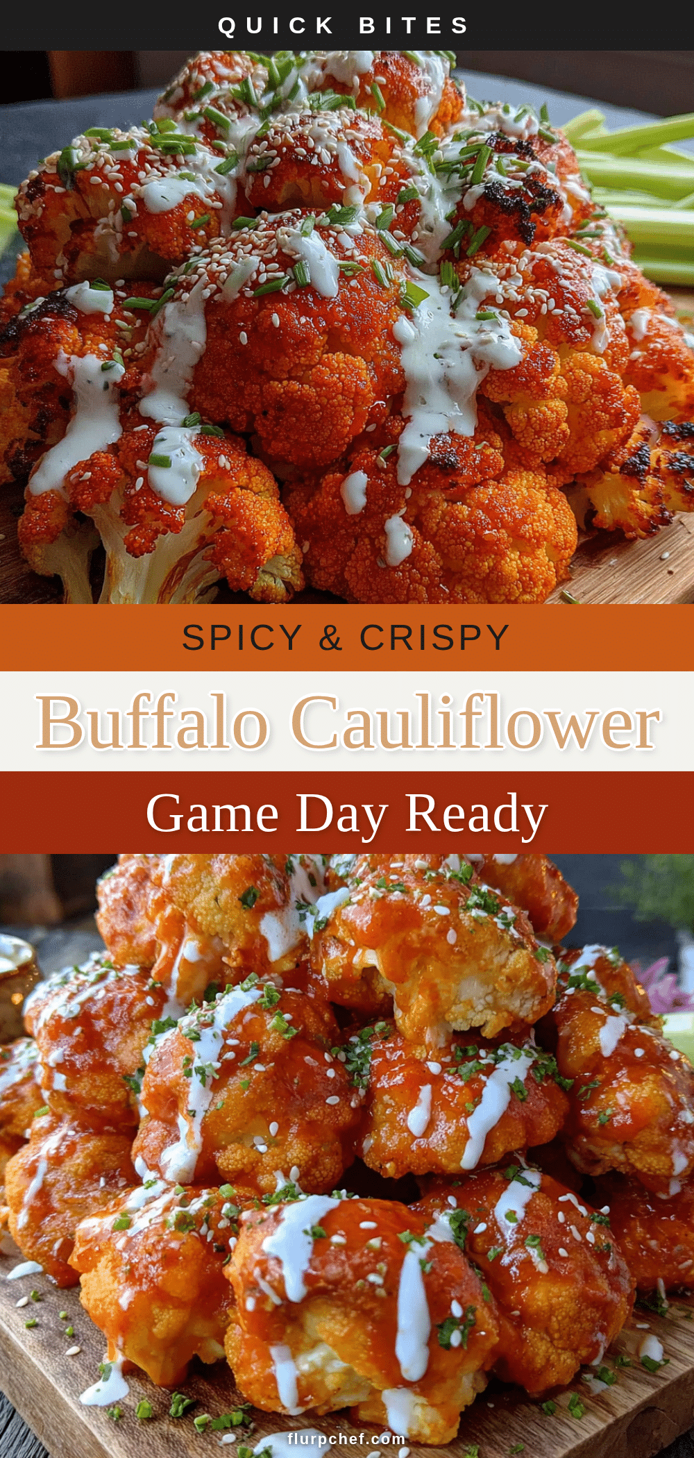baked buffalo cauliflower bites recipe