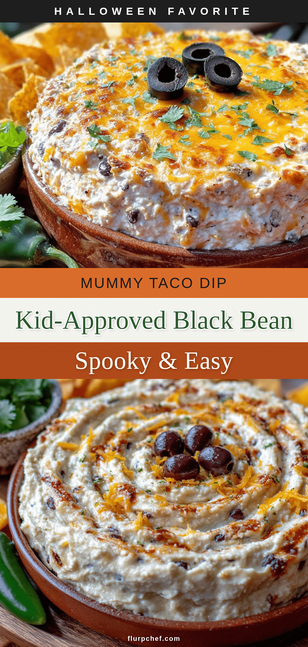 black bean mummy taco dip recipe
