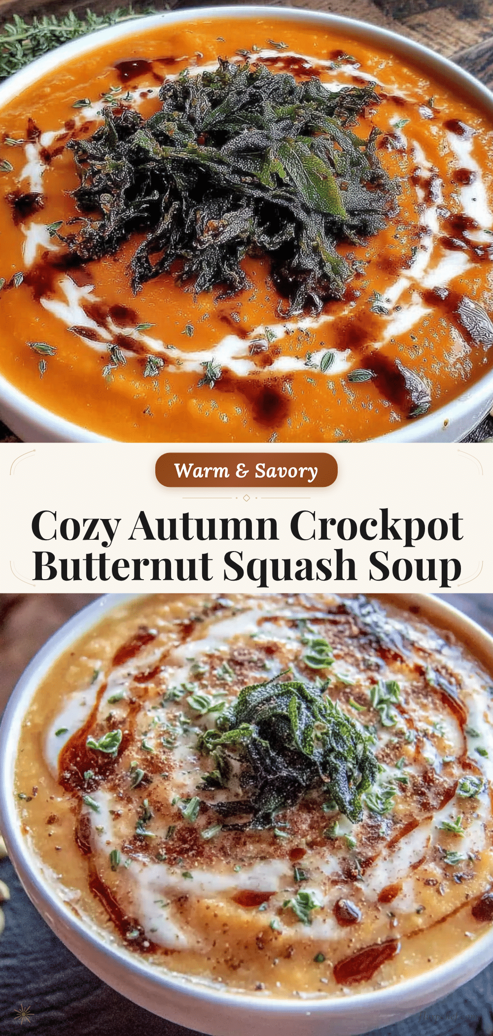 cozy autumn crockpot butternut squash soup recipe