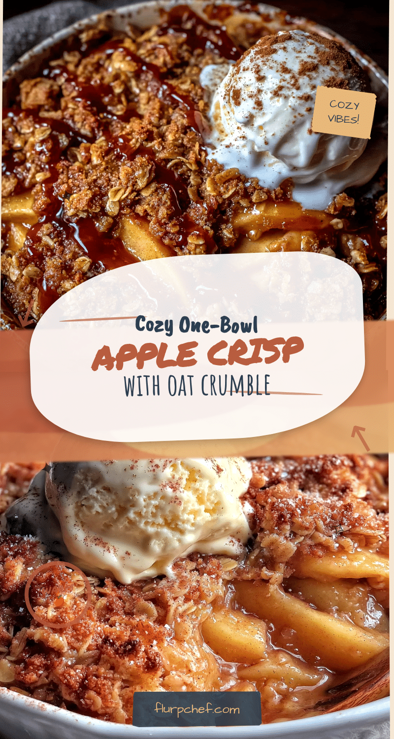 cozy one-bowl apple crisp with oat crumble recipe