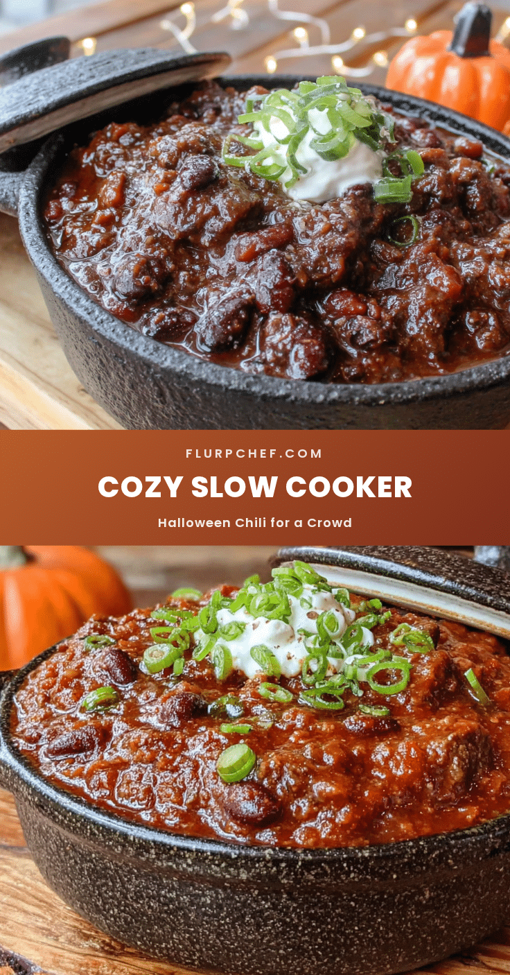 cozy slow cooker halloween chili recipe