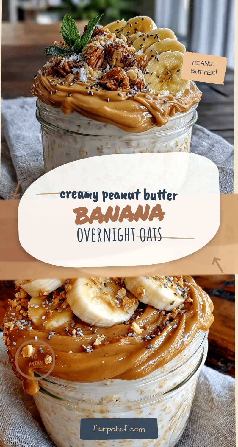 creamy peanut butter banana overnight oats recipe