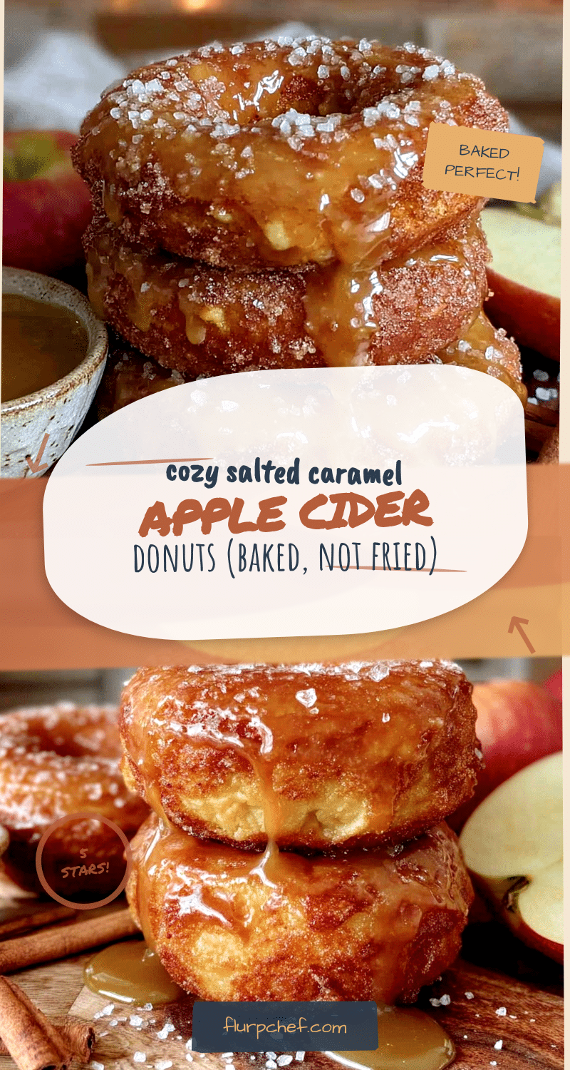 easy baked salted caramel apple cider donuts recipe