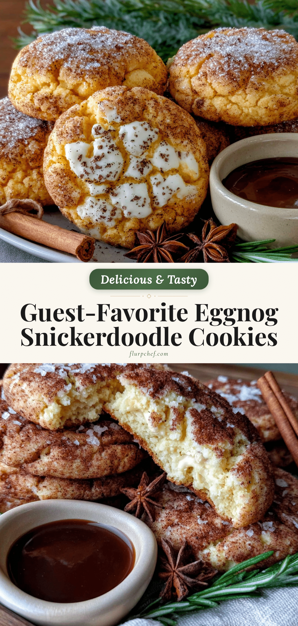egg nog snickerdoodle cookies recipe