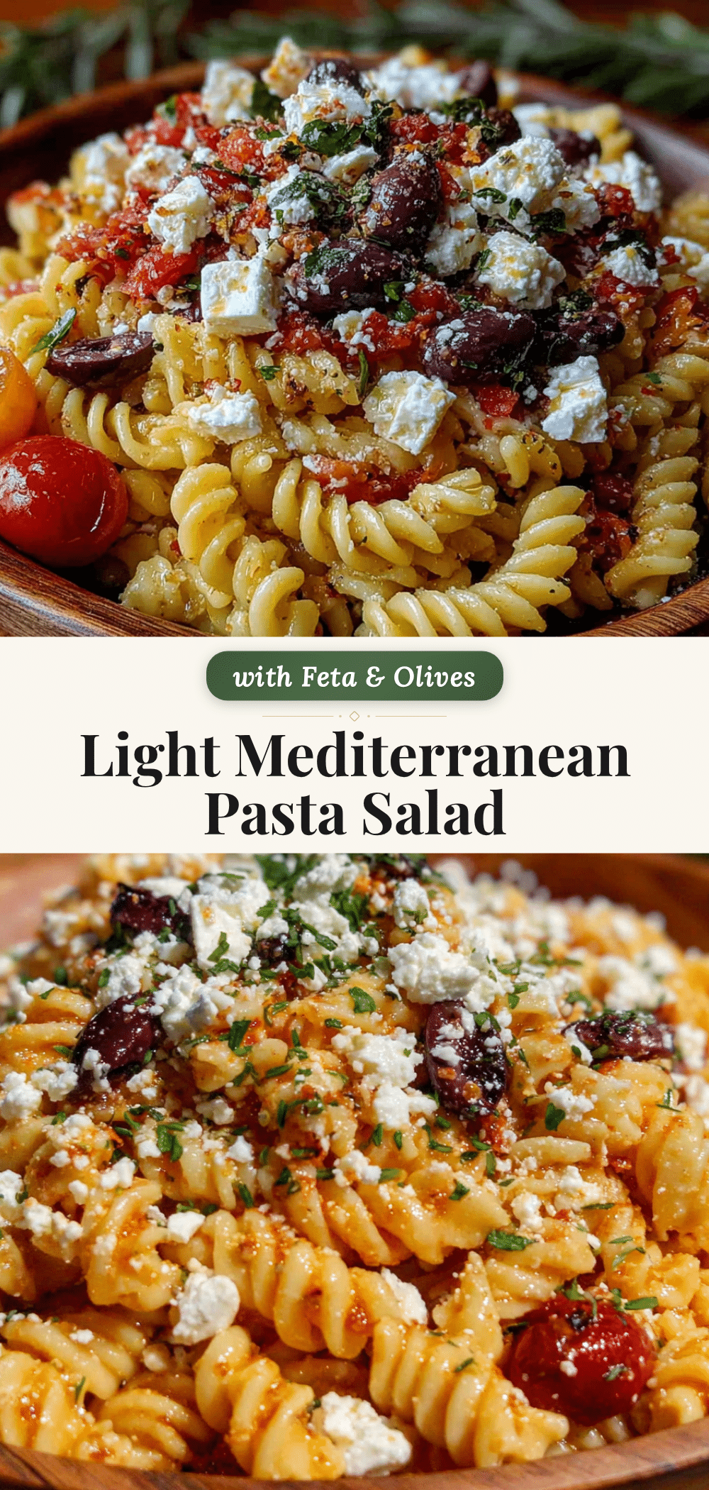 Mediterranean pasta salad recipe