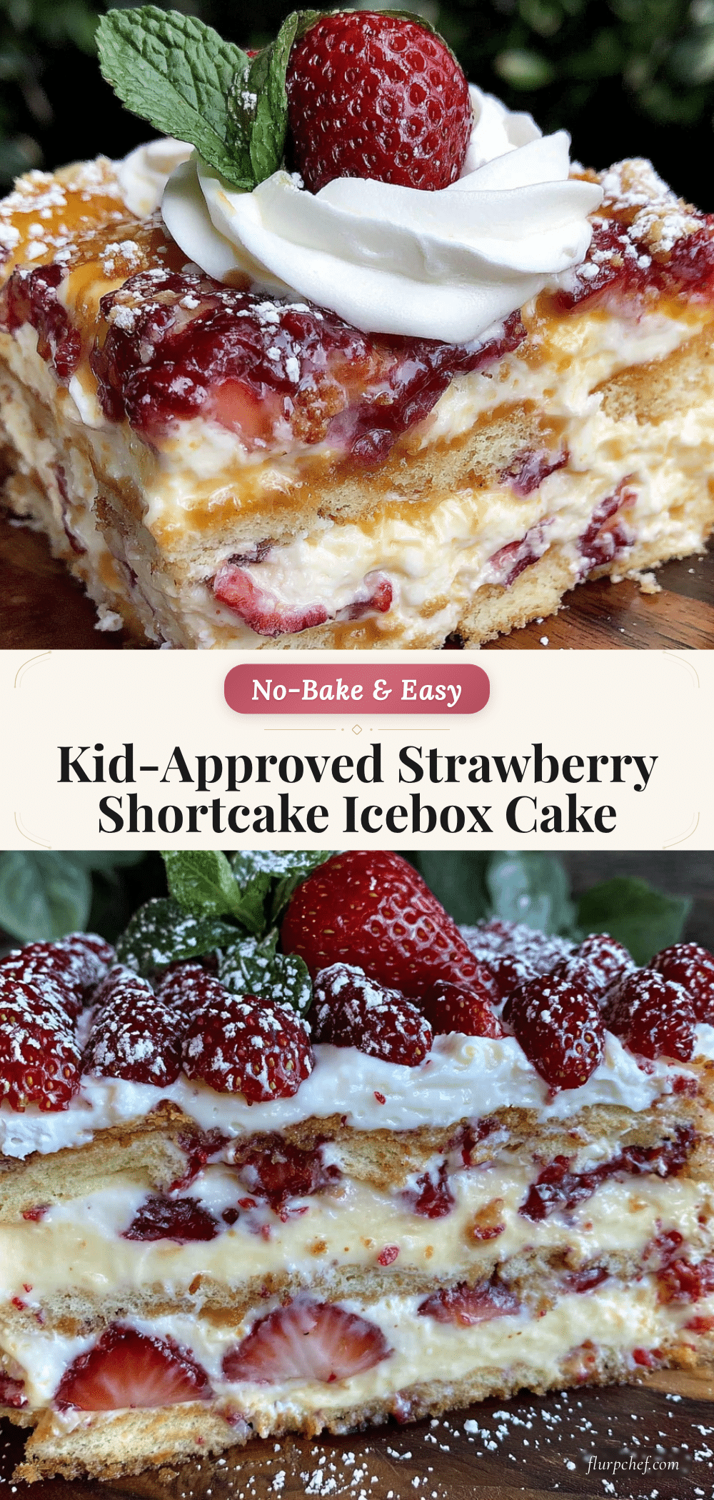 no-bake strawberry shortcake icebox cake recipe