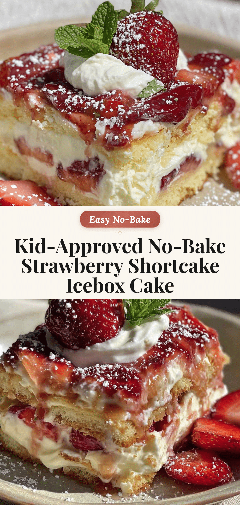 no-bake strawberry shortcake icebox cake recipe