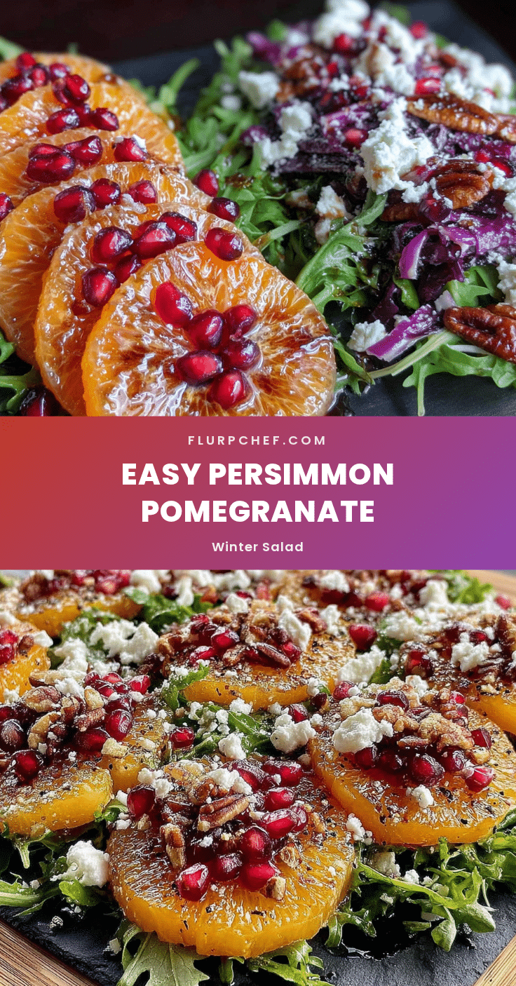 persimmon pomegranate winter salad recipe